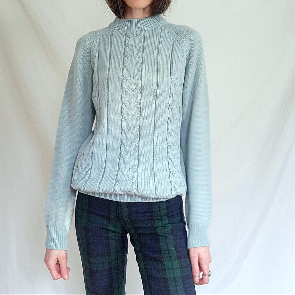 1950s Cable Knit Wool Ski Sweater: Vintage Obermeyer Pullover, Made in Italy